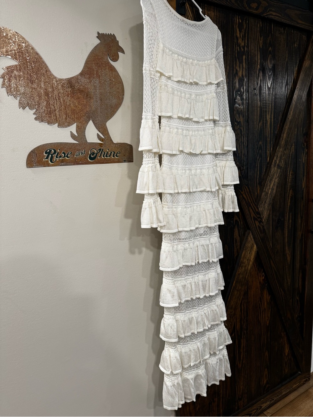 MABLE Cream Lace Knit Women's Top